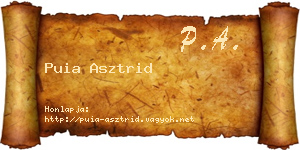Puia Asztrid névjegykártya